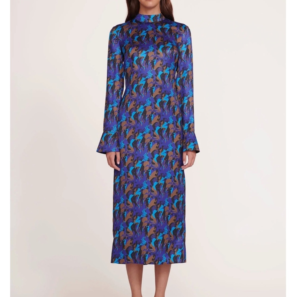 Staud Thicket Long Sleeve Print Dress New